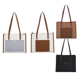 ModaFusion Hide Itaba Small Tote, Ota Activity, Pushing into the Competition, Popular, Trend, Cute, Everyday Use, Adult, Brown, White, Black, Bag, Bag, white