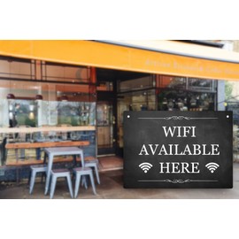 "WiFi Available Here" A5 Sign - 3mm Aluminium Composite, UV Printed, Outdoor Use - Ideal for Shops & Cafes