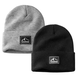 DOCVIT Knit Cuffed Beanie Warm Winter Hats Unisex Skull Knit Cap Fashion Ski Hat for Men and Women