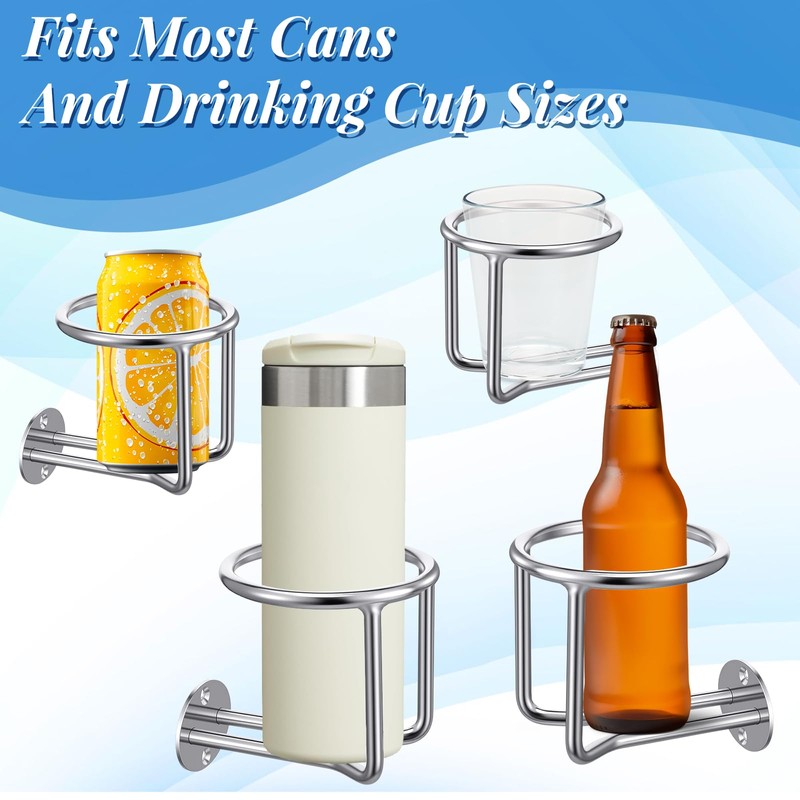cobee 2 Pack Boat Cup Holders, Thickened 316 Stainleess Steel