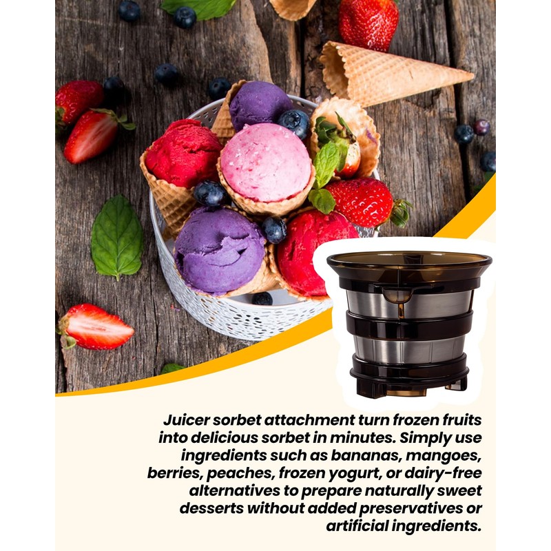 J2 Sorbet Attachment Compatible with Nama J2 Cold Press Juicer