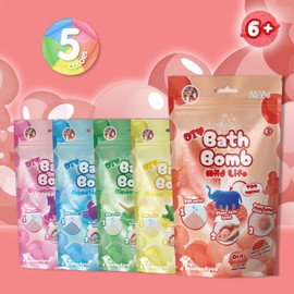 Science4you Bath Bombs Red Bag for Kids +6 – Bath Bombs Making Kit, Elephant Educative Science Kits, Cosmetic Experiment, Stem Toys, Cosmetic Gift to Birthday, Christmas for Girls & Boys Age 6 7 8+