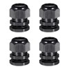 uxcell 4Pcs M25 Cable Gland Waterproof Plastic Joint Adjustable Locknut