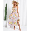 Women's Summer Boho Beach Maxi Dress Spaghetti Strap Floral Sundress