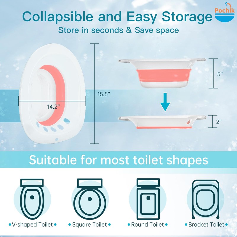 Pochik Electric Sitz Bath, Sitz Bath for Toilet Seat, Hemorrhoids