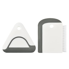 windson Paquete de 2 mini raspadores de platos para ollas y sartenes, 1 escobilla flexible para platos y 1 escobilla para fregadero con cepillo de encimera, limpiaparabrisas de agua para cocina, baño, espejos y ventanas de coche