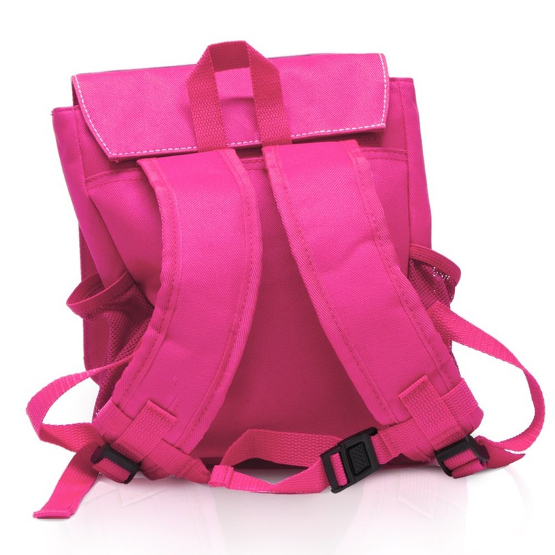 Eurofoto Girls Simone Name Backpack with Beautiful Bear Design, pink