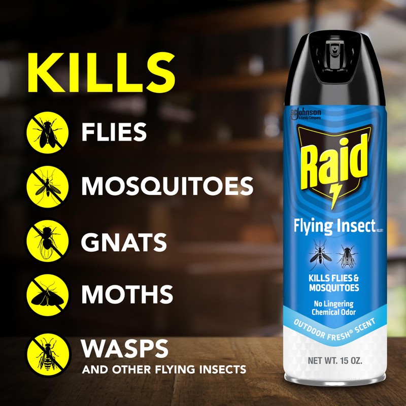 Raid Flying Insect Killer, Kills Flies, Mosquitoes, and Other Flying
