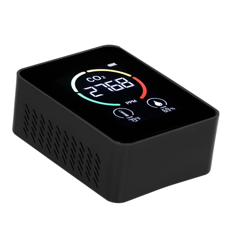 Carbon Dioxide Detector Semiconductor USB Charging LCD Temperature Humidity Detection