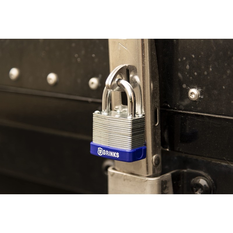 BRINKS - 50mm Laminated Steel Keyed Padlock - Chrome Plated