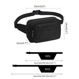 Bumbags Waist Fanny Pack for Women Ladies Men Large Capacity Fashion Unisex Bum Bag for Dog Walking Running Traveling Cycling Hiking Outdoor Sport (Blue)