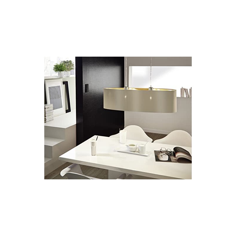 EGLO Lighting 31613A Two Light Pendant, Matte Nickel, 72.00x30.75x8.66