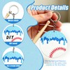 Super Ubelle 12 Pcs Ice Cream Drip Baseball Keychain &