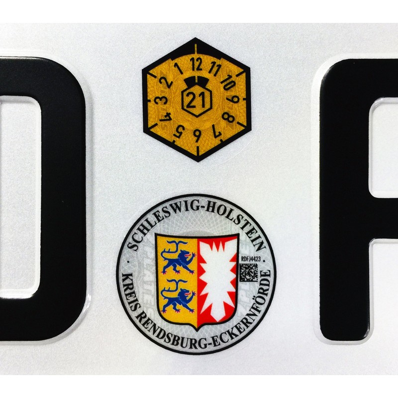 European German License Plate - Rendsburg-Eckernförde (Front Plate)