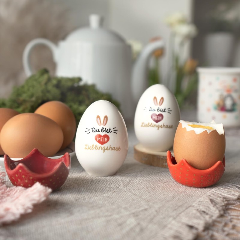 GRUSS & CO 48584 Egg Cup Shaker Set with "Favourite