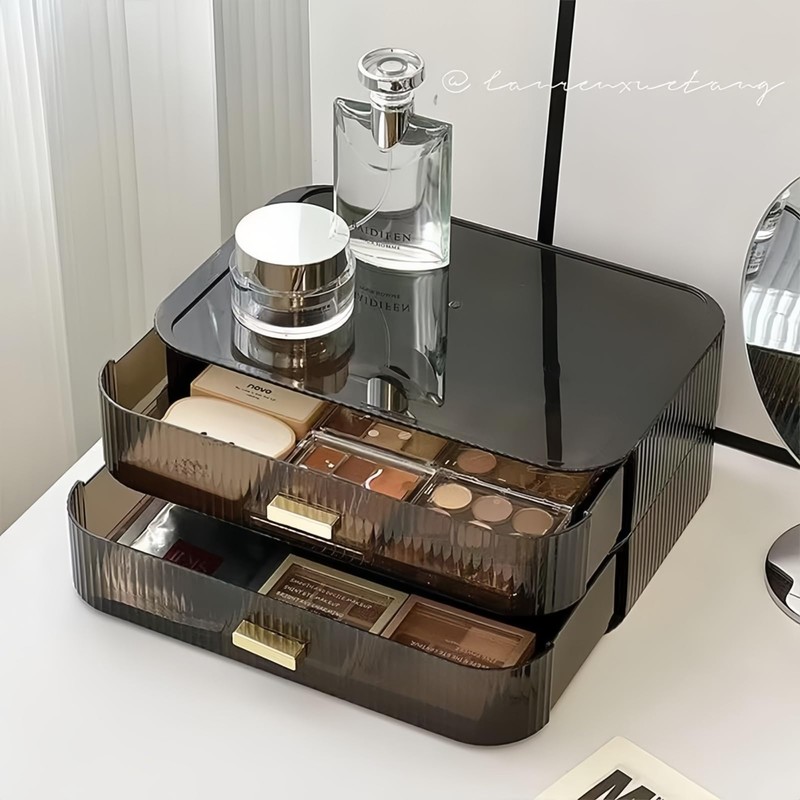 Decorcode Stackable Cosmetics Organizer Drawers, Bathroom Vanity Makeup Organizer and