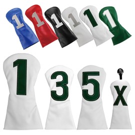 Golf Headcover Driver 440cc 460cc Wood Utility UT Cover Waterproof numbercover (Red #1)
