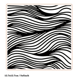 Arbuya Waves Plastic Embossing Folder (5.9"x5.9''| Ocean Pattern) Paper Crafts Plastic Textured Impressions for Card Making Scrapbooking