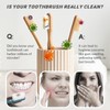 Smart Wall-Mounted Toothbrush Holder with Solar Charging, 6 Brush Slots