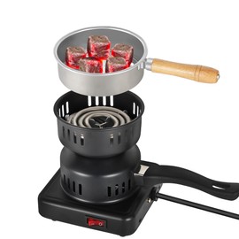 SERdeerCH Electric Charcoal Burner Suitable For Coconut Coal 500W Hot Plate for Hookah (Black)