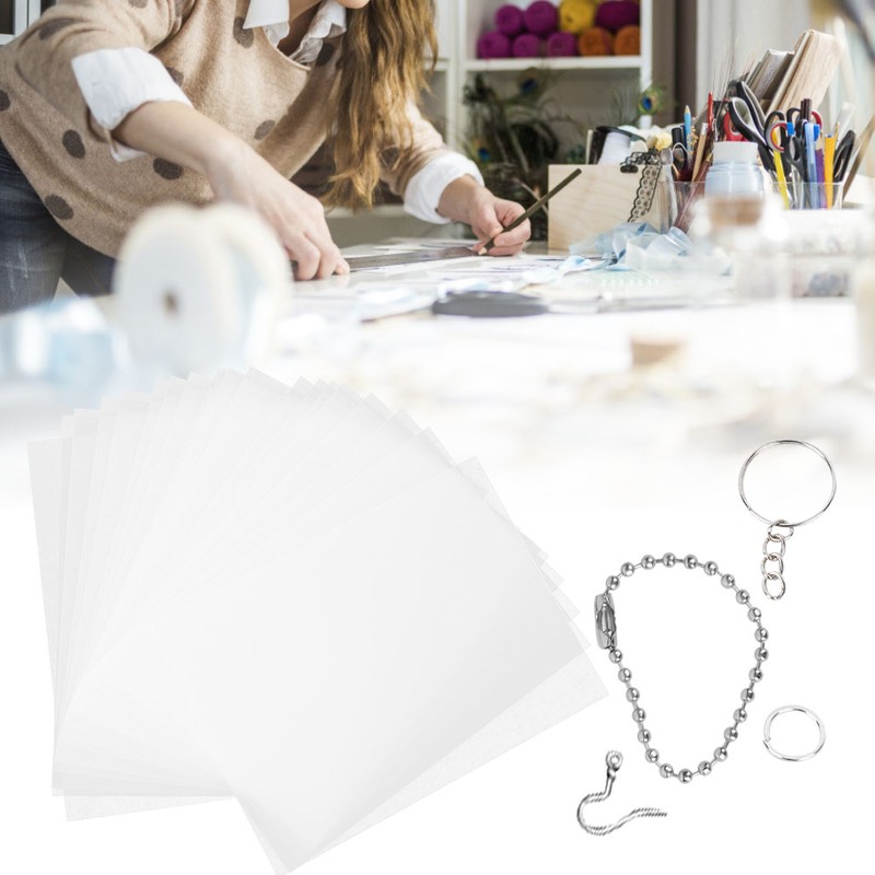 Heat Shrinkable Film Set DIY Earring Keychain Brooches Printable Shrink