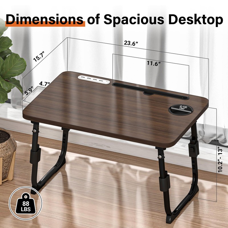 DECOSIS Laptop Desk for Bed Height Adjustable, Lap Bed Table