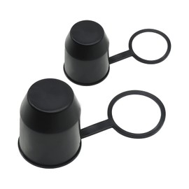 HISports Tow Bar Cover 2 Pieces Dustproof and Waterproof Tow Bar Protector with Locking Ring for Car RV Trailer Ball Head Protector 50mm