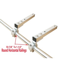 Brocraft Pontoon Grill Bracket/Boat Rail Mount Grill Bracket/BBQ Dual Rail Mount