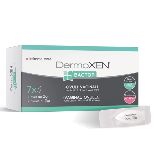 Dermoxen Bactor Internal Vaginal Eggs Disinfectants with Protective and Rebalancing Action. Fights vaginosis and bacterial and fungal vaginitis. 7 pieces