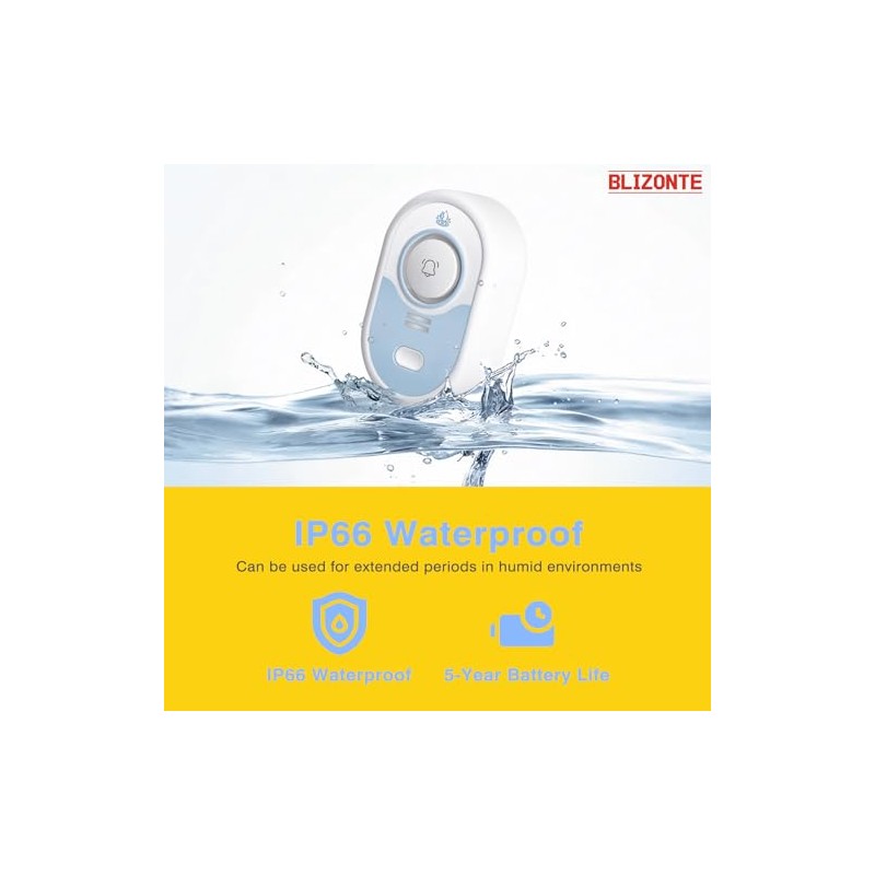 Water Leak Detector with 5-Year Battery Life - 3 Pack