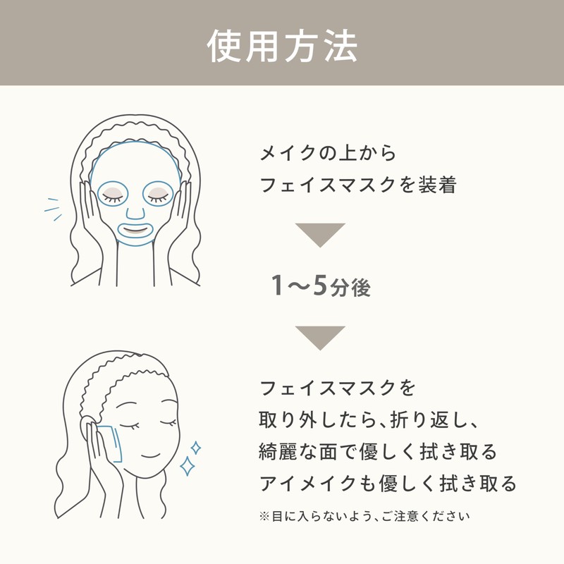 yurutto by TELESA Makeup Removal Pack, Makeup Removal to Skin