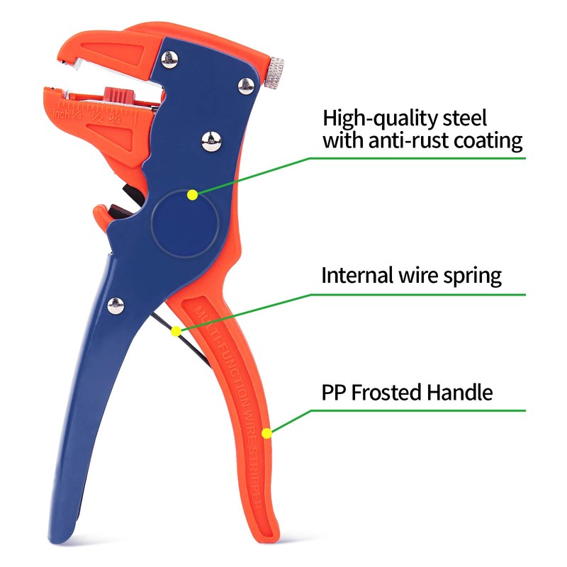 BOENFU Automatic Self Adjusting Wire Stripper, Quick Strip 2 in