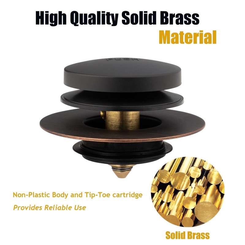 Artiwell Bronze Universal Tub Drain Tip Toe Tub Conversion Kit