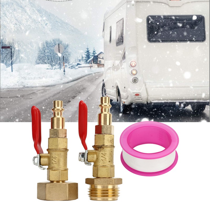 2pcs Brass Winterize Blowout Adapter 3/4 Internal and External Thread