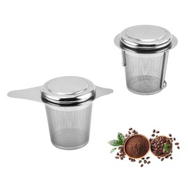 Zasiene Tea Strainer for Cup, Pack of 2 Tea Filters, Stainless Steel Tea Strainer, Tea Strainer for Loose Tea, Tea Strainer, Stainless Steel Tea Filter, Rustproof Tea Strainer Insert for Loose Tea for
