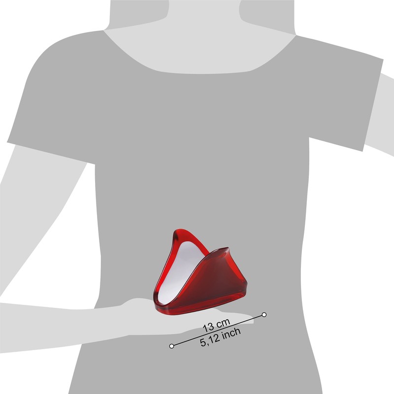 OMADA Design Napkin Holder, Towel Holder Acrylic Square Line, Red