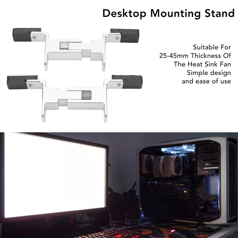 Water Pump Bracket Silver Aluminum Alloy Desktop Mounting Stand for
