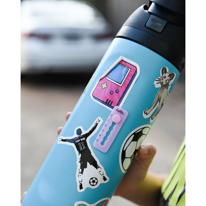 Tally Silicone Hydration Tracker (Adhesive Tracking Accessory adheres to Any