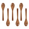 Yucenora 6 PCS Wooden Spoons for Eating, 6 inch Small