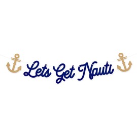 Weddingstar - Banner de papel para despedida de soltera, Let's Get Nauti