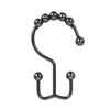 TopAAA Metal Double Glide Roller Shower Curtain Hooks Rings,100% Stainless