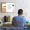 Small Cork Board Whiteboard Combo - 12" X 16" Portable