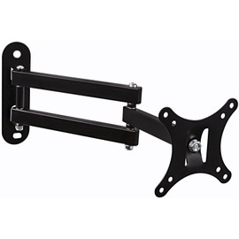 Mount-It! Small TV Monitor Wall Mount Arm | VESA Wall Mount Bracket | Fits 19 20 21 22 23 24 25 26 27 Inch Display Screens | 75 100 VESA and RV Compatible | Tilts and Swivels | Holds up to 40 Pounds