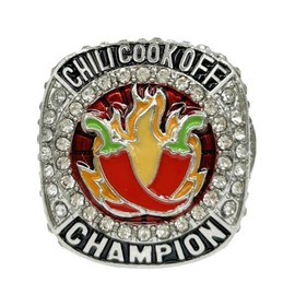 Customize Chili Cook Off Championship Ring Chili Cook Off Championship Trophy Award (Paper Box,11)