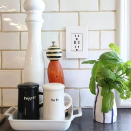 Legrand ARTRUSB153W4 - LEGRAND DUAL USB PLUS-SIZE OUTLET - WHITE FINISH