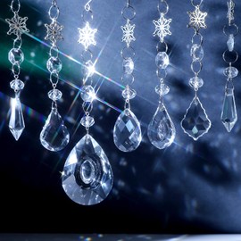 15 PCS Sun Catchers Crystal Window Hanging Suncatchers Ornament Rainbow Maker Glass Beads Prisms Pendant for Garden Home Christmas Tree Wedding Party Patio Backyard Car Decoration