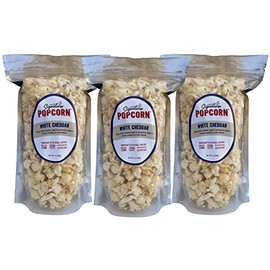 Signature Popcorn, 3-Pack Large Resealable Bags, White Cheddar, Gourmet Popcorn Snack, Gluten Free