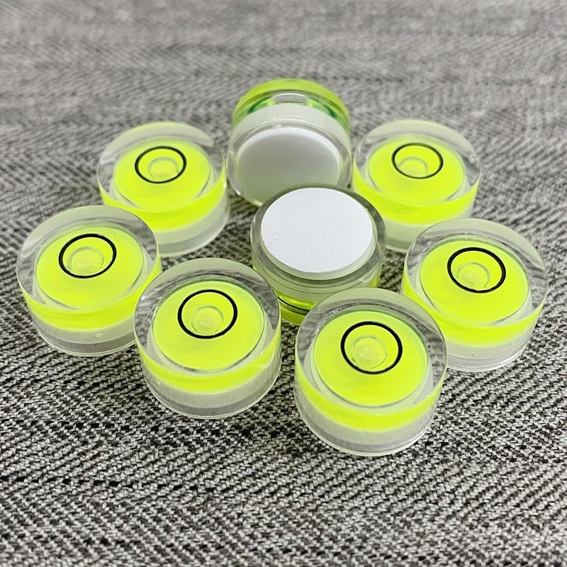 YMGBHNKJLS 5Pcs Small Circular Bubble Levels with Double Sided Adhesive