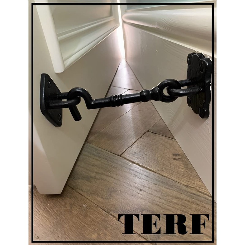TERF® 150mm Heavy Duty Antique Black Cabin Door Hook and