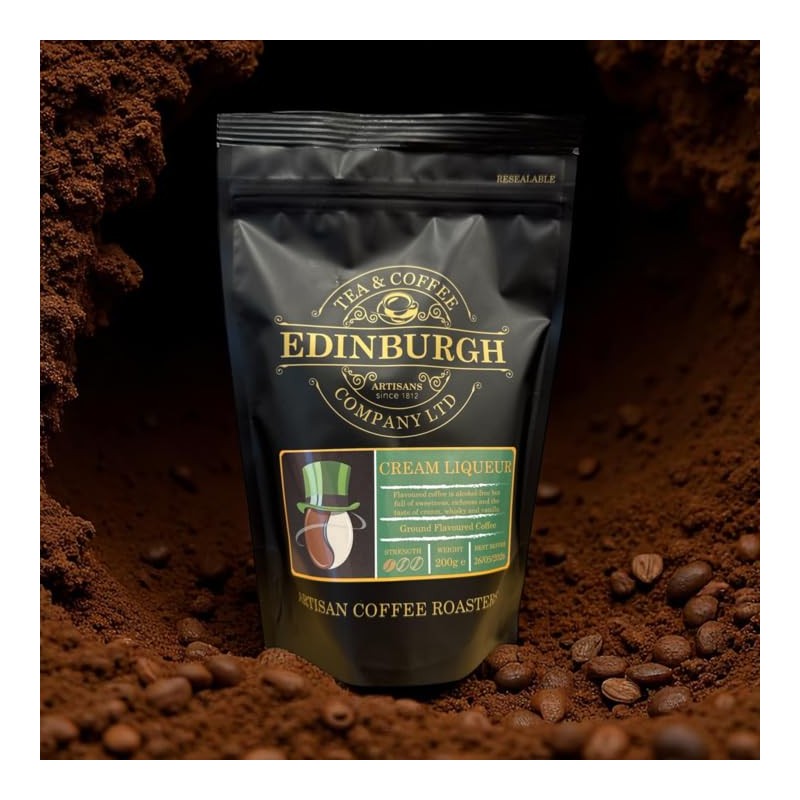 Edinburgh Tea & Coffee Irish Cream Ground Coffee, Alcohol-Free, Medium